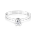 Pierścionek zaręczynowy z diamentem z białego złota 0,30ct Classy
