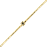 Bransoletka z czarnym kamieniem i diamentami z żółtego złota