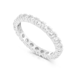 Pierścionek eternity z diamentami z białego złota 1,80ct Eternity