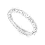 Pierścionek eternity z diamentami z białego złota 0,90ct Eternity