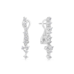 Kolczyki z diamentami z białego złota 0,12ct Brilliance