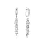 Kolczyki wiszące z diamentami z białego złota 1,18ct Brilliance