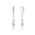 Kolczyki wiszące z diamentami z białego złota 0,92ct Brilliance