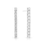 Kolczyki wiszące z diamentami z białego złota 1,15ct Eternity