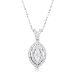 Wisiorek zawieszka z diamentami z białego złota 0,35ct