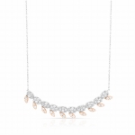 Naszyjnik z diamentami z różowego i białego złota 0,58ct