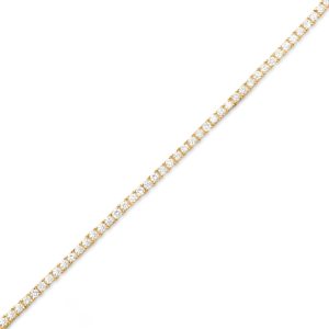 Bransoletka tenisowa z diamentami z żółtego złota 3,65ct