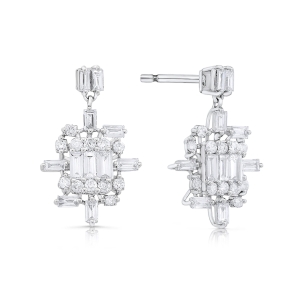 Kolczyki z diamentami z białego złota 0,60ct