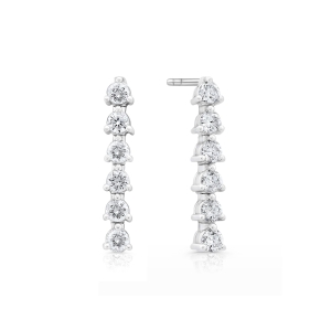 Kolczyki z diamentami z białego złota 0,78ct