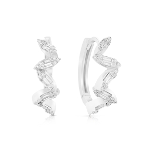 Kolczyki koła z diamentami z białego złota 0,49ct