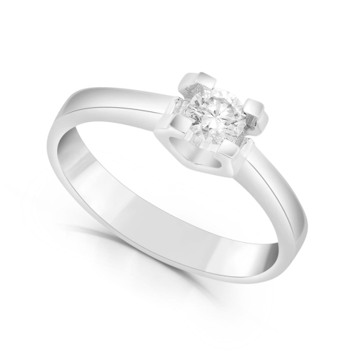 Pierścionek zaręczynowy z diamentem z białego złota 0,25ct Classy