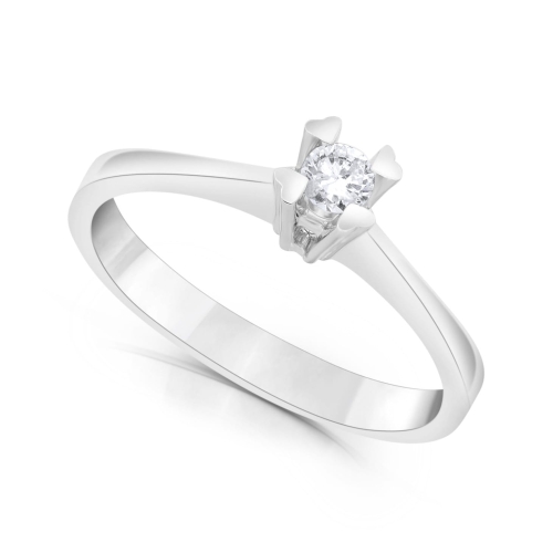 Pierścionek zaręczynowy z diamentem z białego złota 0,30ct Classy