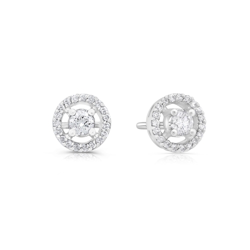 Kolczyki z diamentami z białego złota 0,64ct