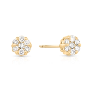 Kolczyki z diamentami z żółtego złota 0,32ct