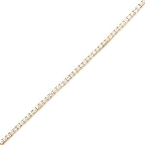 Bransoletka tenisowa z diamentami z żółtego złota 3,65ct