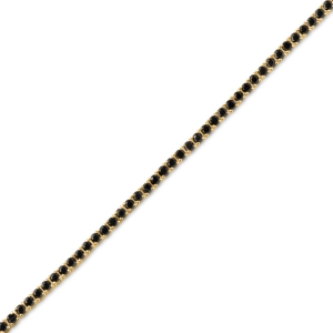 Bransoletka tenisowa z czarnymi diamentami z żółtego złota 5,70ct