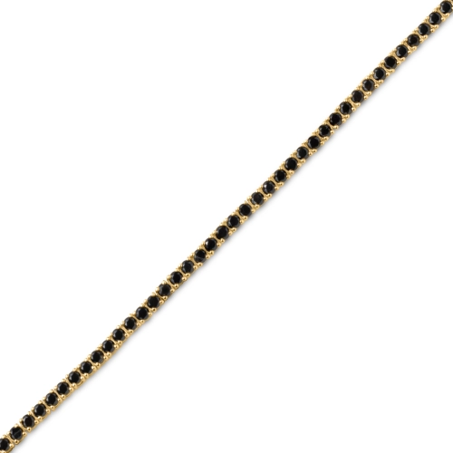 1)	Bransoletka tenisowa złota z czarnymi diamentami 5,70ct 585