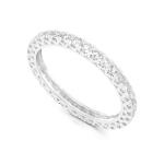 Pierścionek eternity z diamentami z białego złota 0,90ct Eternity