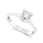 Pierścionek zaręczynowy z diamentem z białego złota 0,52ct Classy