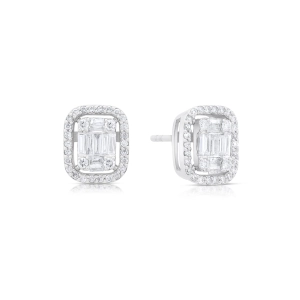 Kolczyki z diamentami z białego złota 0,62ct Fearless
