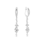 Kolczyki wiszące z diamentami z białego złota 0,92ct Brilliance