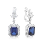 Kolczyki z szafirami i diamentami z białego złota 3,87ct Dynasty