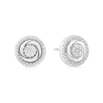 Kolczyki z diamentami z białego złota 0,45ct