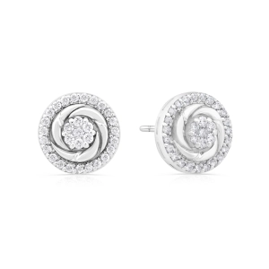 Kolczyki z diamentami z białego złota 0,45ct