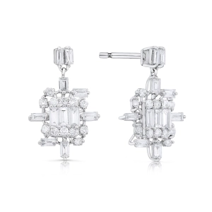 Kolczyki z diamentami z białego złota 0,60ct