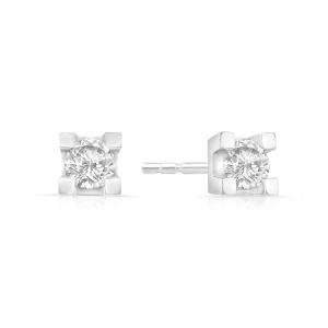 Kolczyki z diamentem z białego złota 0,65ct Classy