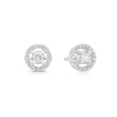 Kolczyki z diamentami z białego złota 0,64ct