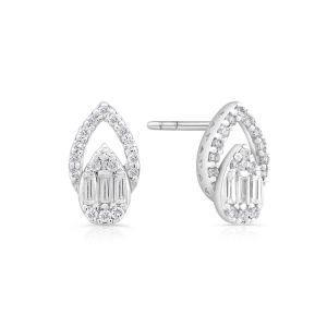 Kolczyki z diamentami z białego złota 0,41ct