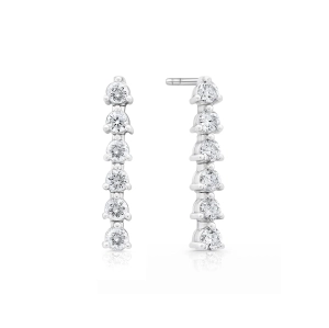 Kolczyki z diamentami z białego złota 0,78ct