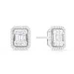 Kolczyki z diamentami z białego złota 0,80ct Fearless