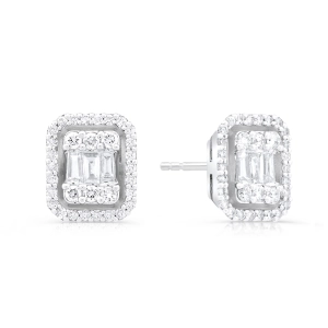 Kolczyki z diamentami z białego złota 0,80ct Fearless