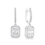 Kolczyki wiszące z diamentami z białego złota 0,86ct Fearless