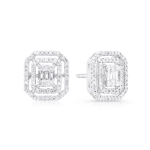 Kolczyki z diamentami z białego złota 0,48ct Fearless