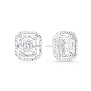 Kolczyki z diamentami z białego złota 0,48ct Fearless