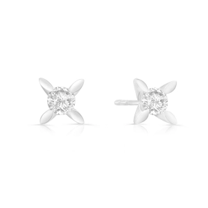 Kolczyki z diamentem z białego złota 0,60ct Classy