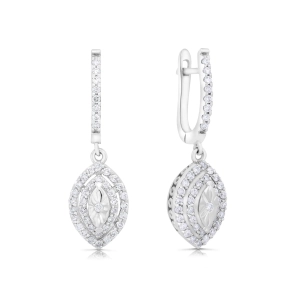 Kolczyki z diamentami z białego złota 0,70ct