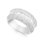Pierścionek half eternity obrączka z diamentami z białego złota 1,64ct Generation