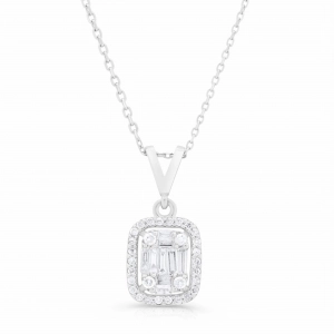 Wisiorek zawieszka z diamentami z białego złota 0,31ct Fearless