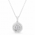 Wisiorek zawieszka z diamentami z białego złota 0,25ct