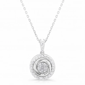 Wisiorek zawieszka z diamentami z białego złota 0,25ct