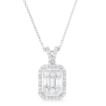 Wisiorek zawieszka z diamentami z białego złota 0,52ct Fearless