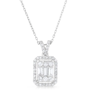Wisiorek zawieszka z diamentami z białego złota 0,52ct Fearless