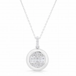 Wisiorek zawieszka z diamentami z białego złota 0,35ct