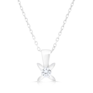 Wisiorek zawieszka z diamentem z białego złota 0,20ct Classy
