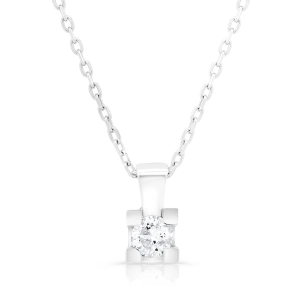 Wisiorek zawieszka z białego złota z diamentem 0,25ct Classy