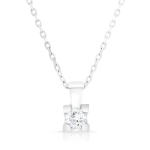 Wisiorek zawieszka z diamentem z białego złota 0,30ct Classy